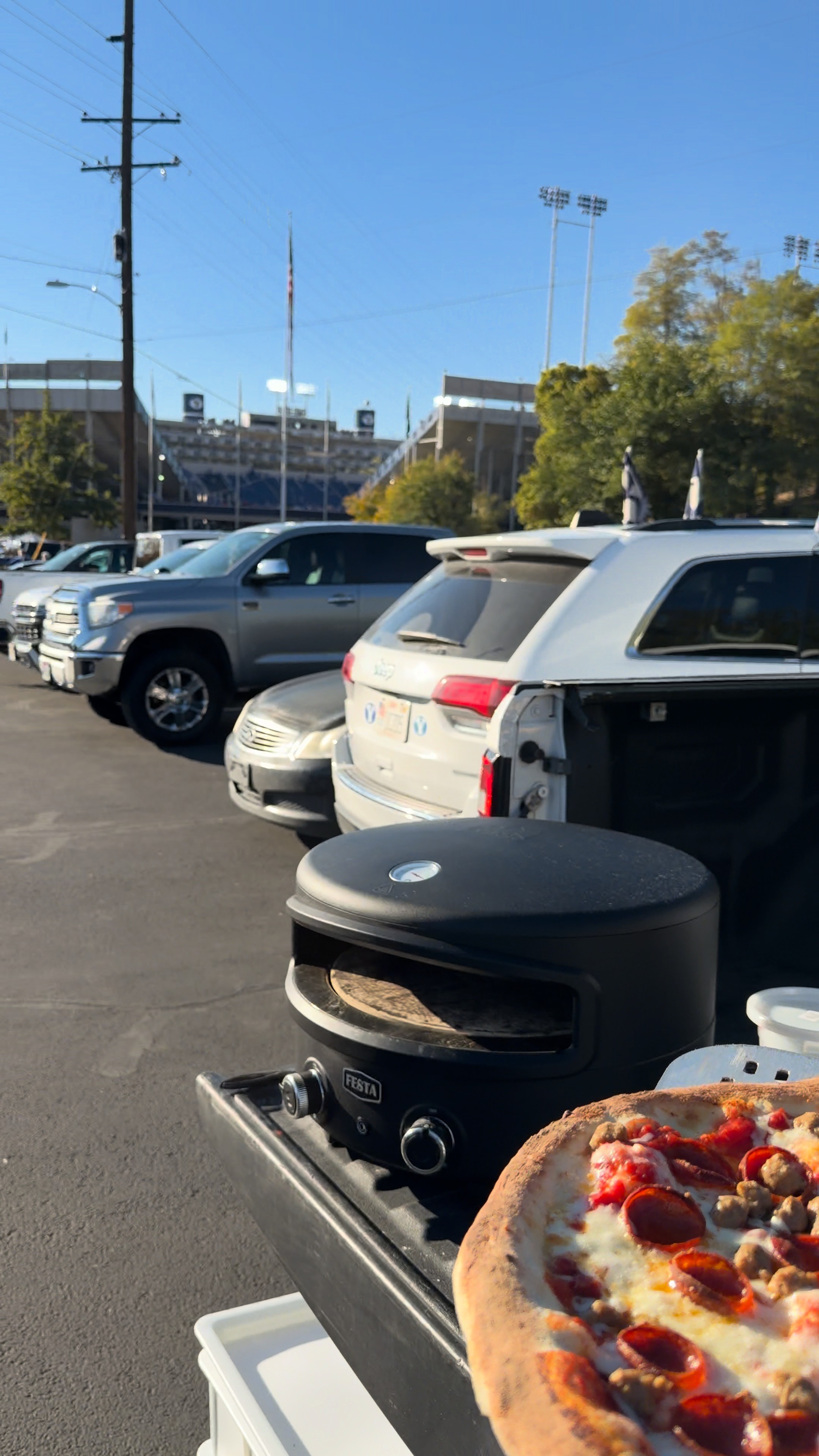 Tailgate pizza never tasted so good